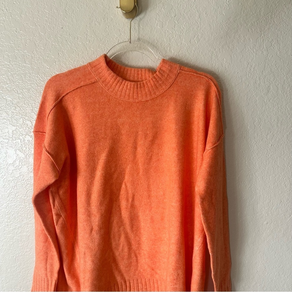 New Free People Phoebe High-Low Tunic Sweater Orange size S - Picture 4 of 7